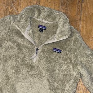 girls patagonia 1/4 zip sherpa
